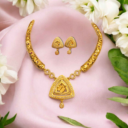 High quality gold plated necklace set