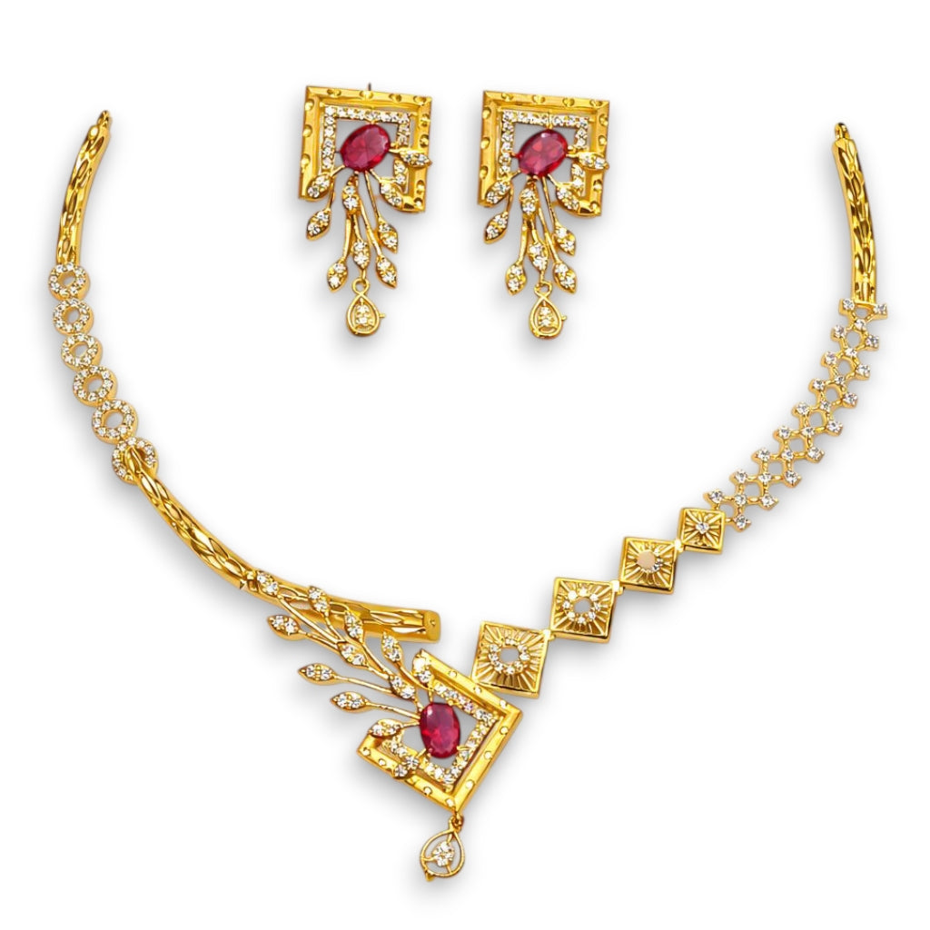 Gold plated fancy necklace 