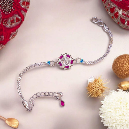 Silver bracelet rakhi for men latest design