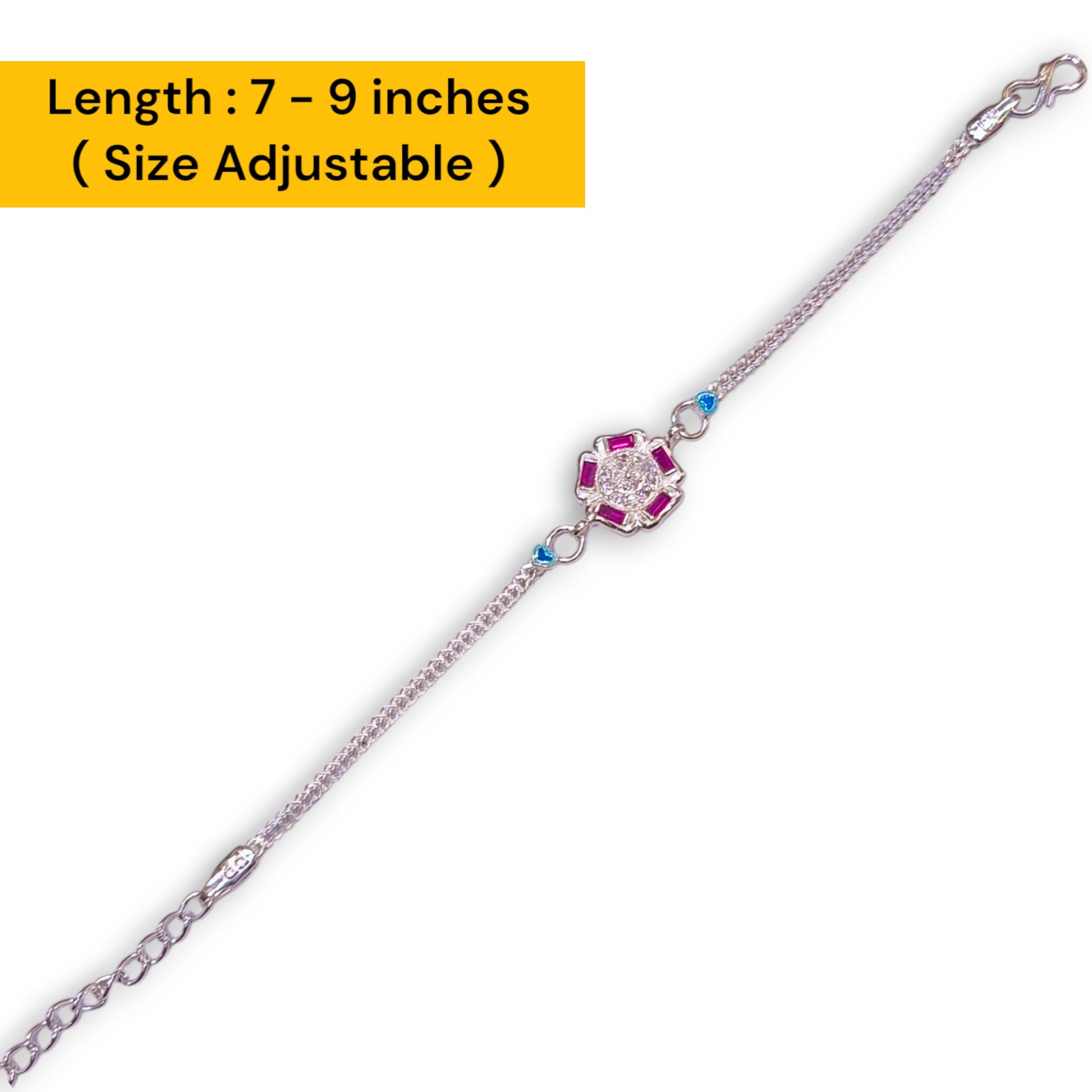 Silver bracelet rakhi