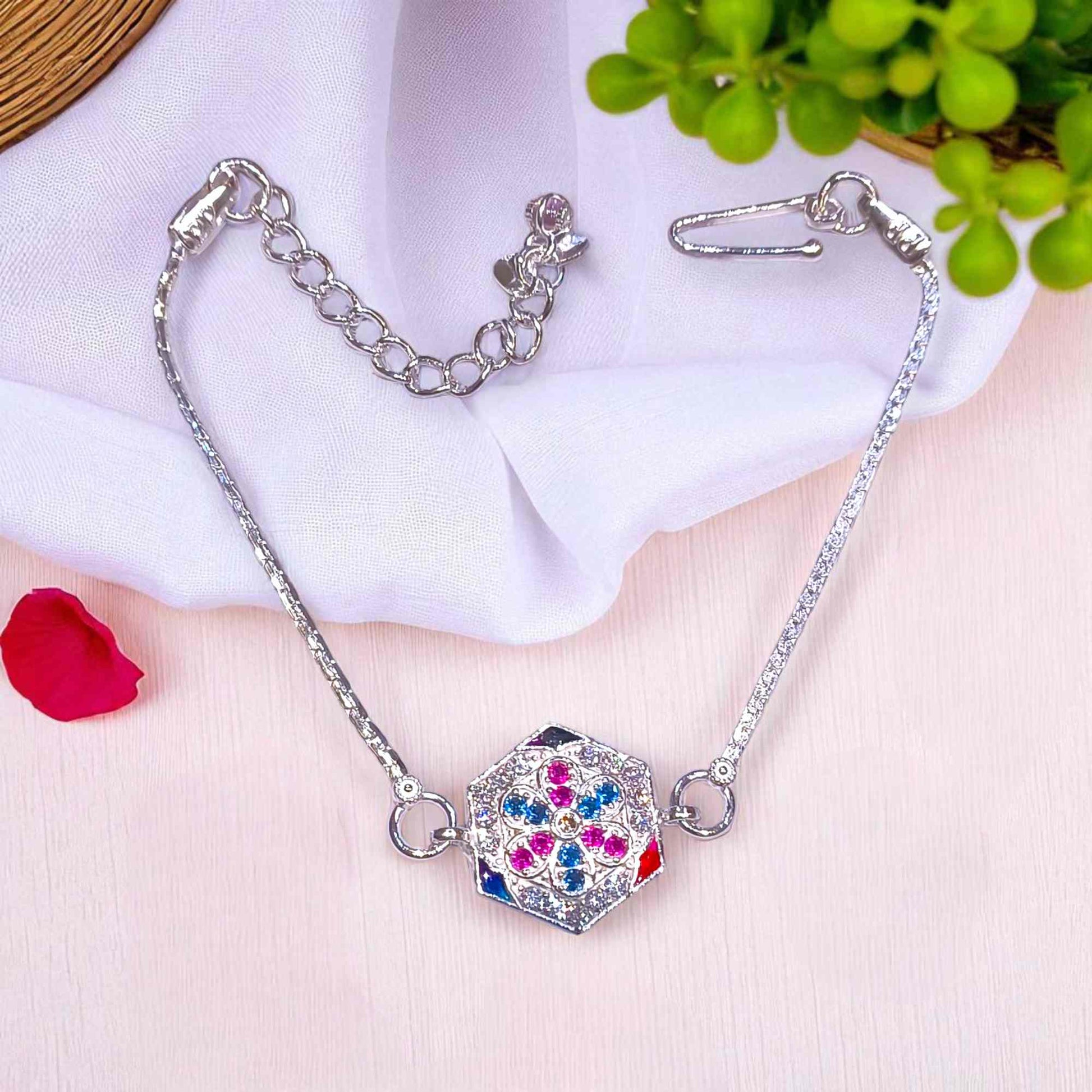 Silver rakhi for Raksha bandhan