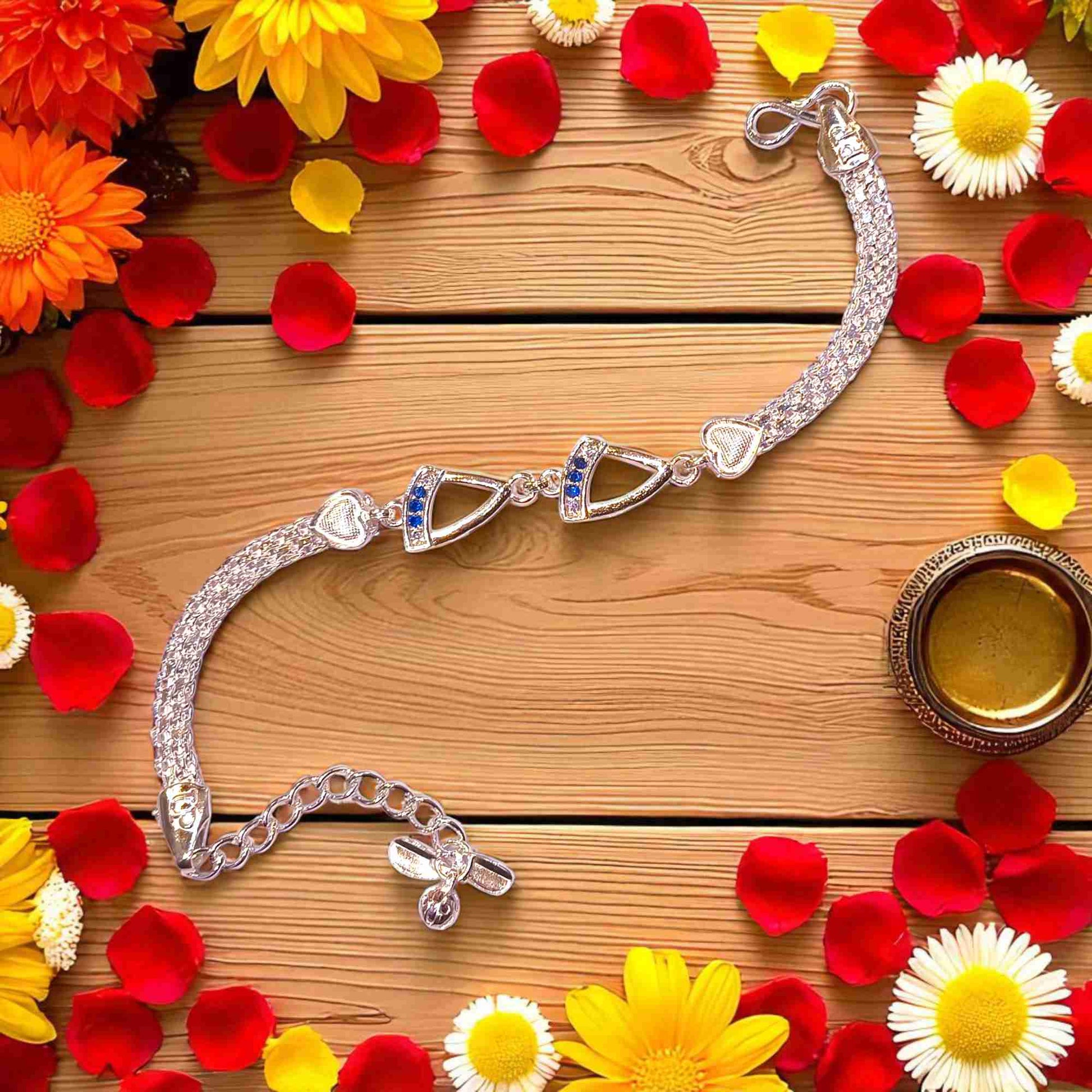 Silver bracelet rakhi latest design 