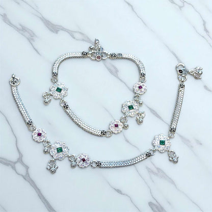 Silver payal for women - jauhari jewellers