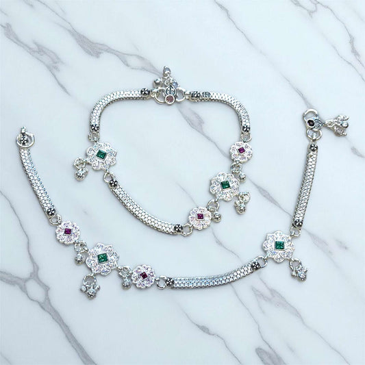 Silver payal for women - jauhari jewellers