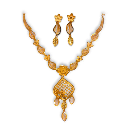 High quality gold plated necklace set