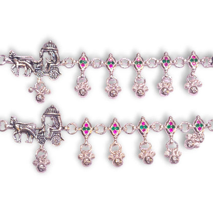 Silver payal for women latest design - jauhari jewellers