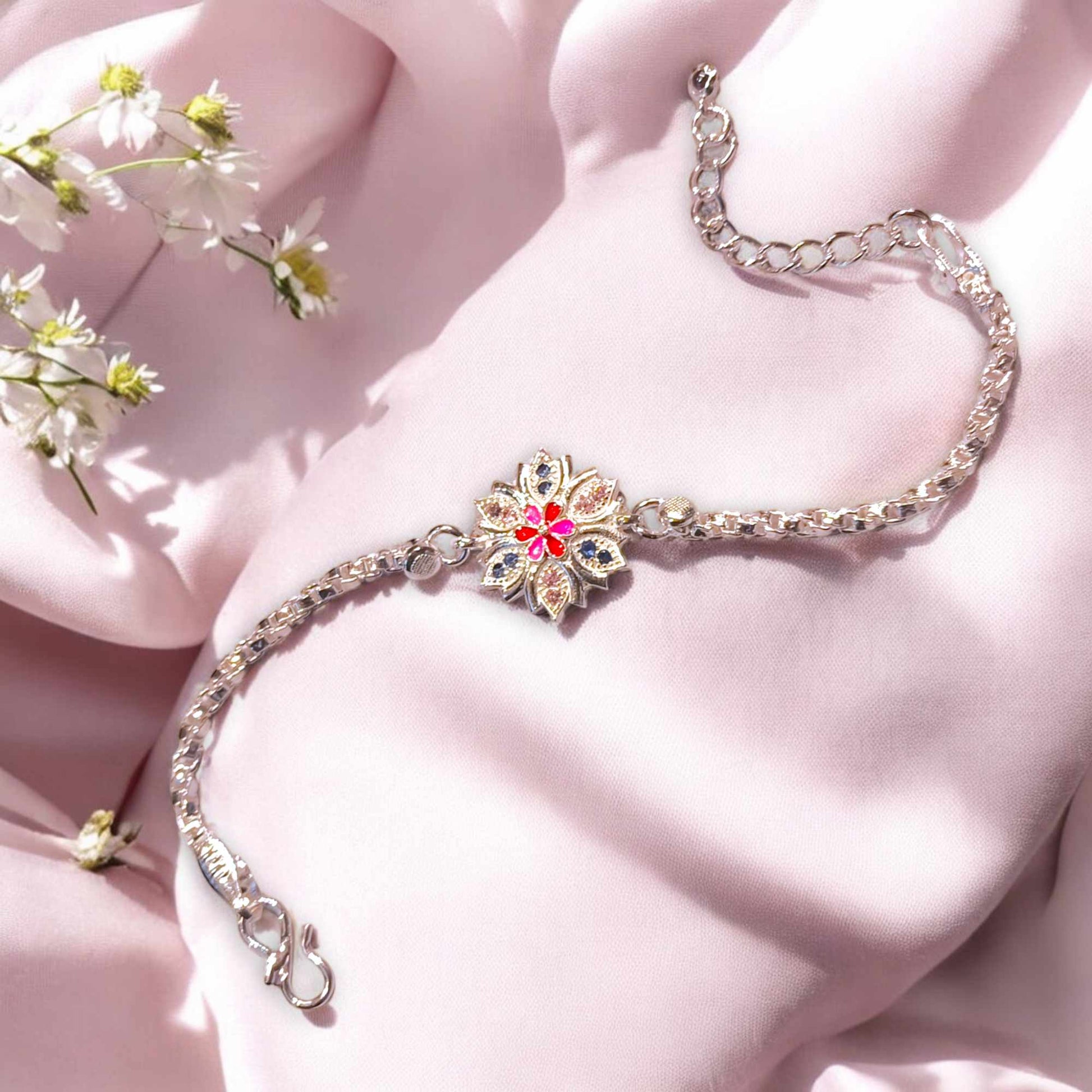 Silver rakhi for Raksha bandhan