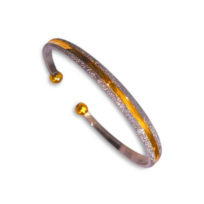 Silver open kada for women