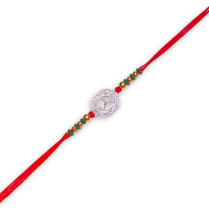 Silver light weight rakhi