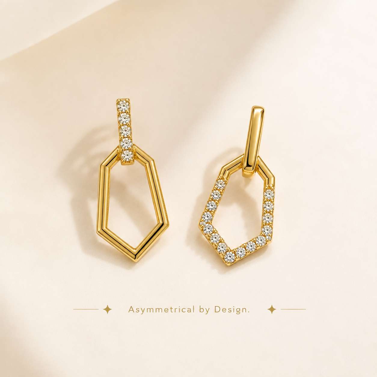 Sterling silver earrings with gold plating
