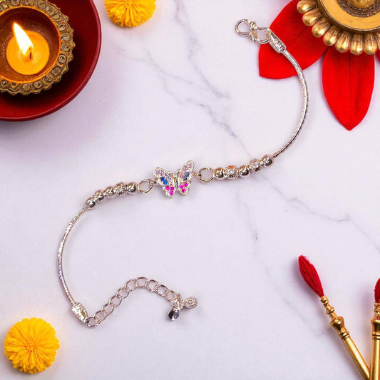 Silver Butterfly rakhi