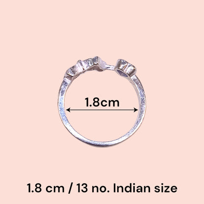 Silver ladies ring