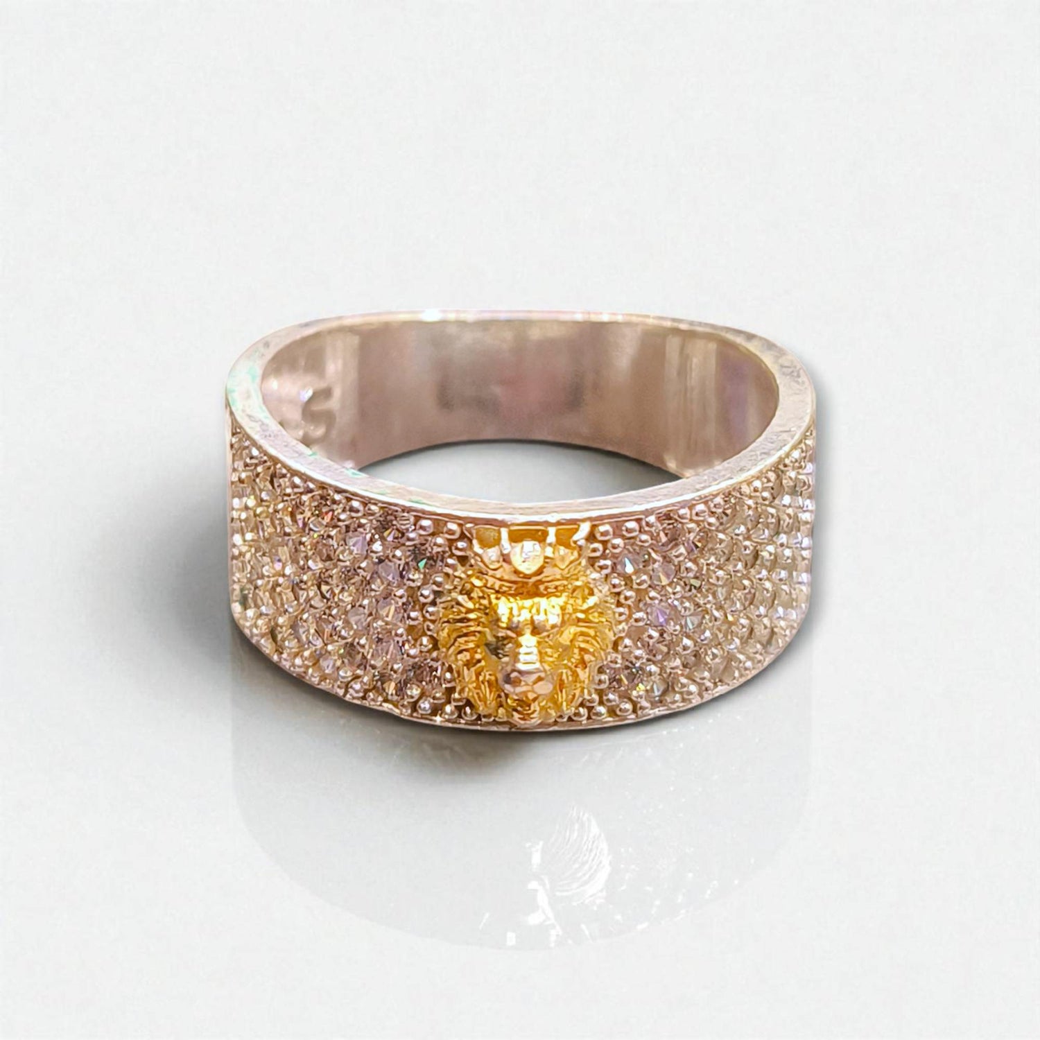 Silver Lion Ring for men