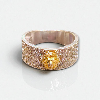 Silver Lion Ring for men