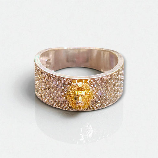 Silver Lion Ring for men