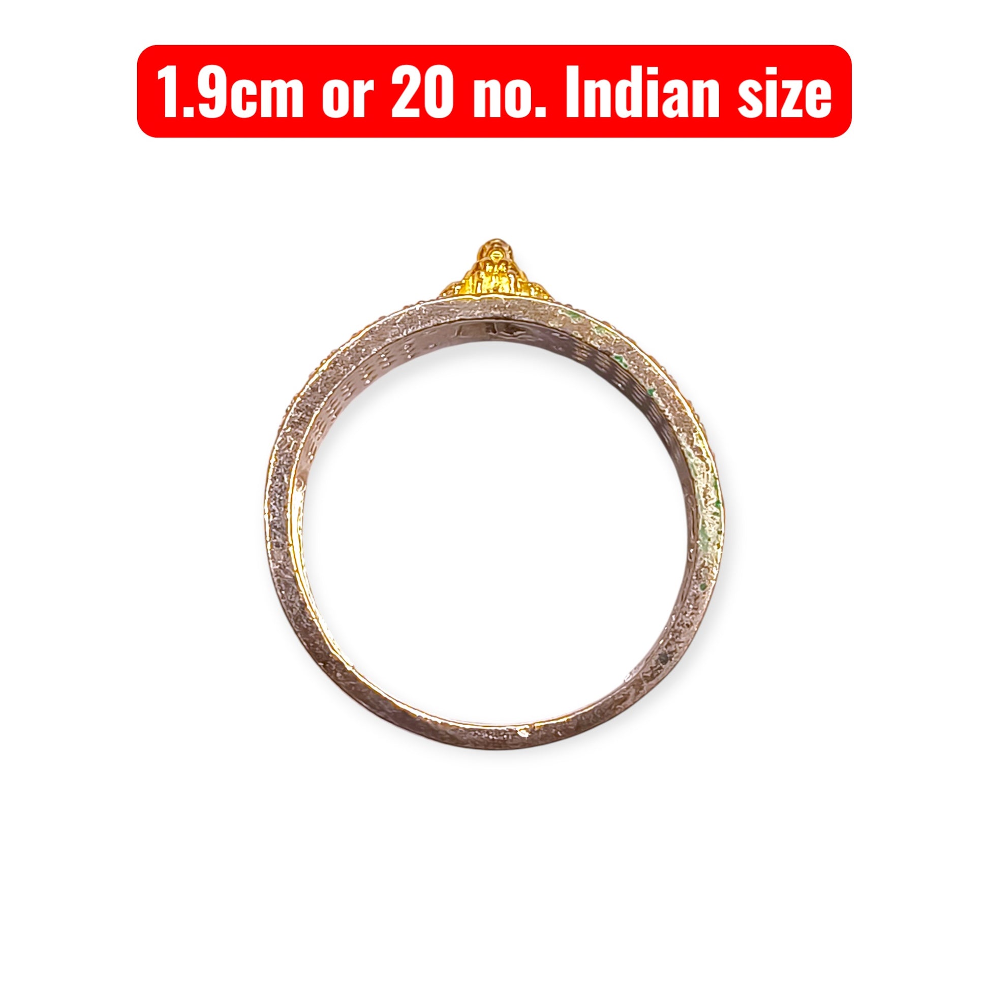 Silver ring with gold plating for men