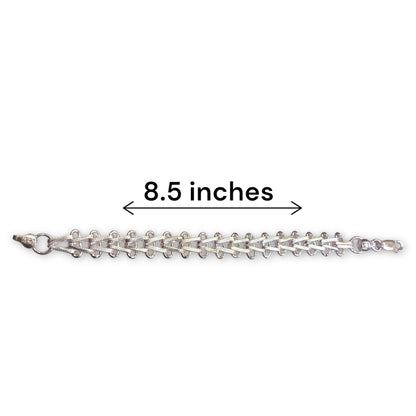 Silver v bracelet