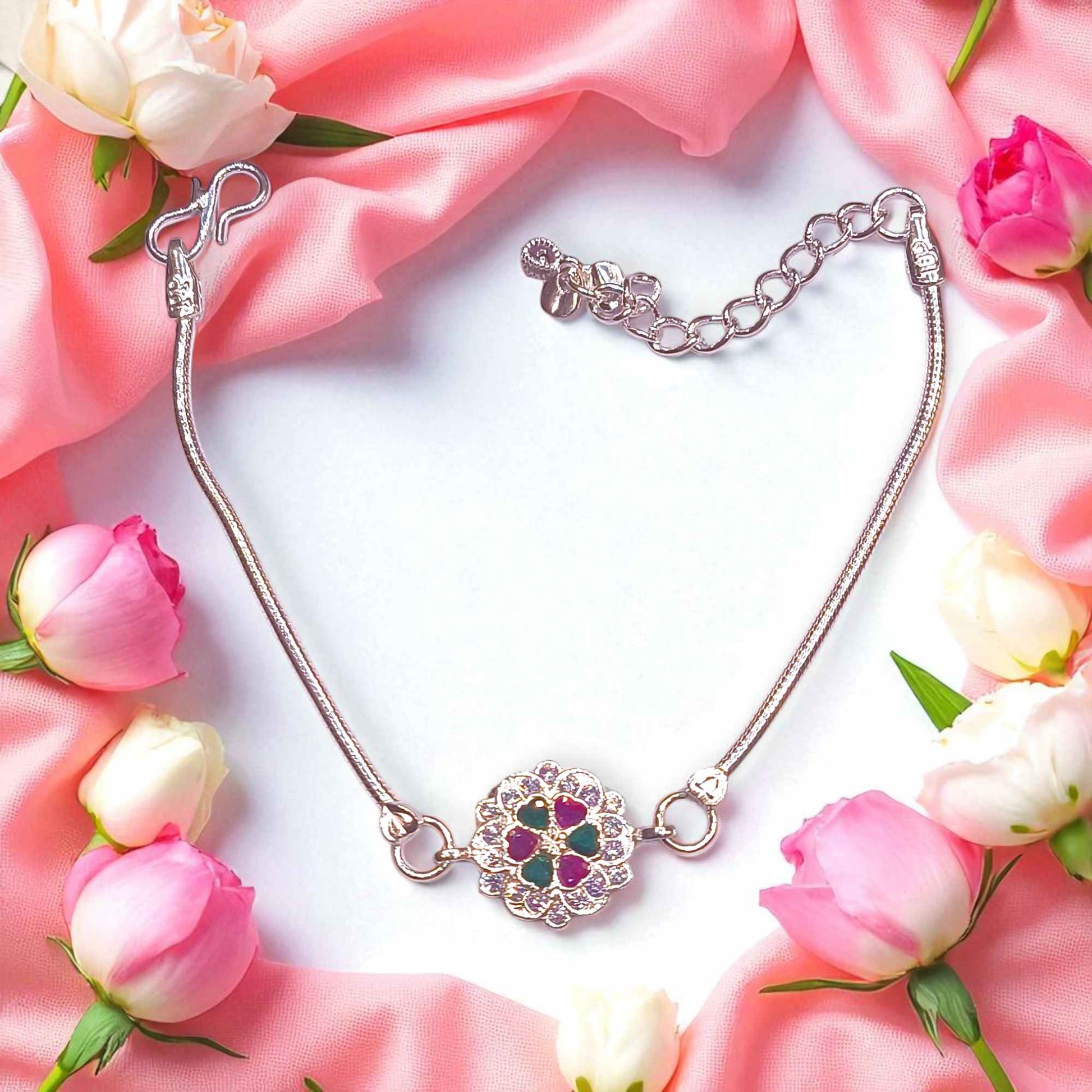Silver bracelet rakhi - jauhari jewellers