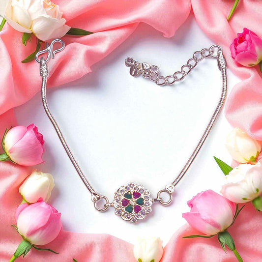 Silver bracelet rakhi - jauhari jewellers