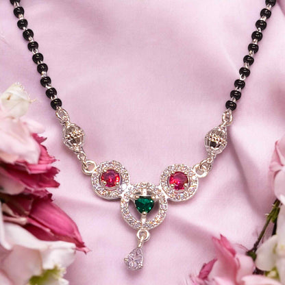 Silver mangalsutra for daily wear by jauhari jewellers