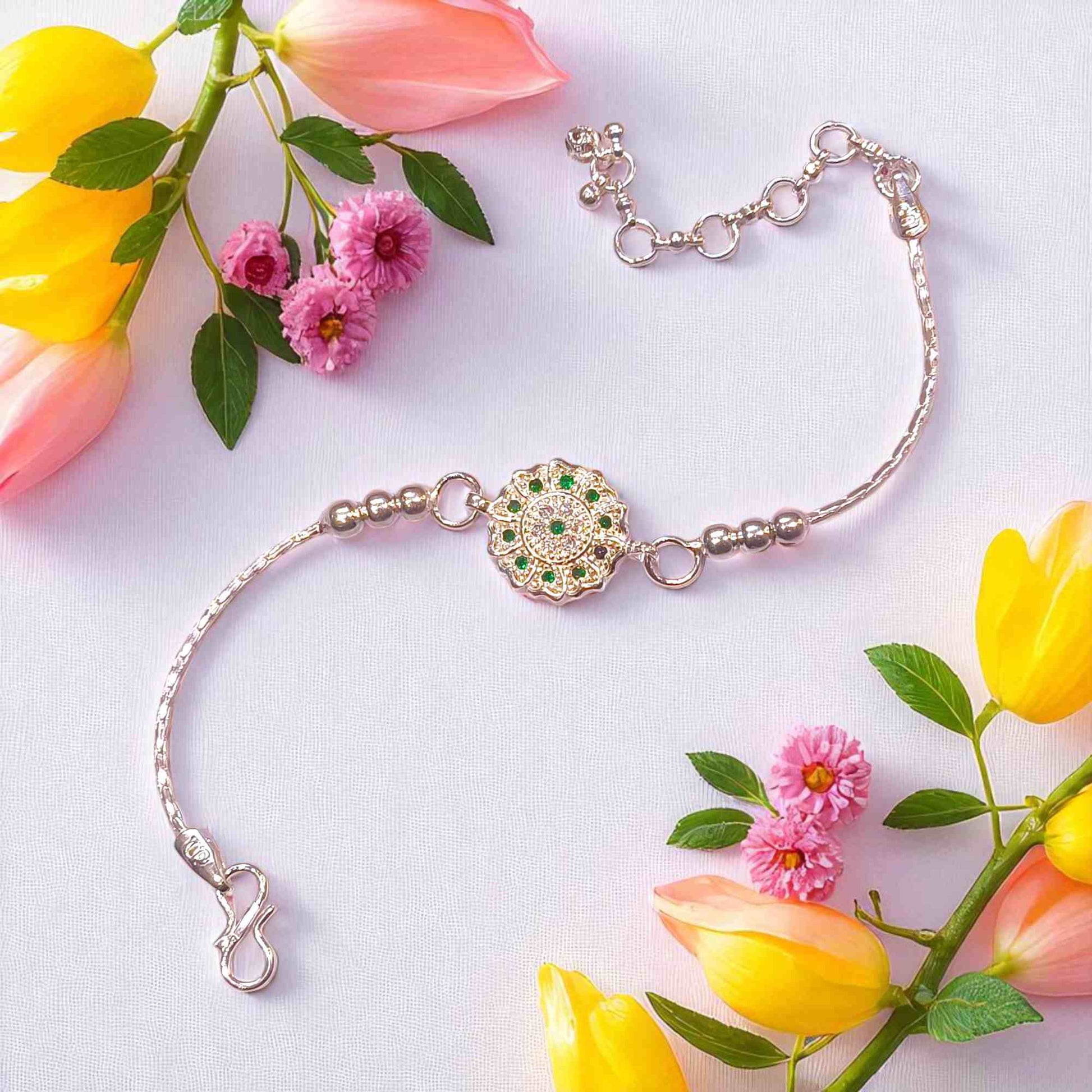 Silver rakhi latest design 
