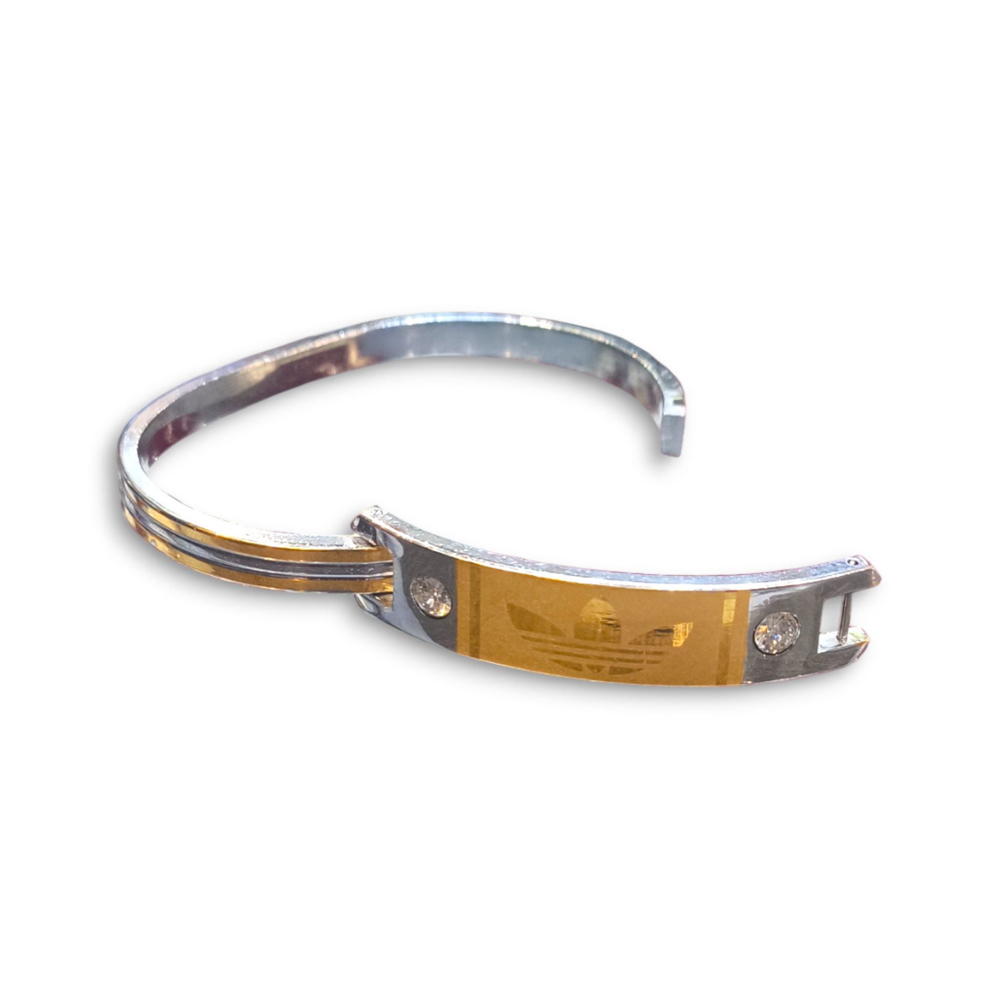 Silver kada gold plated for women