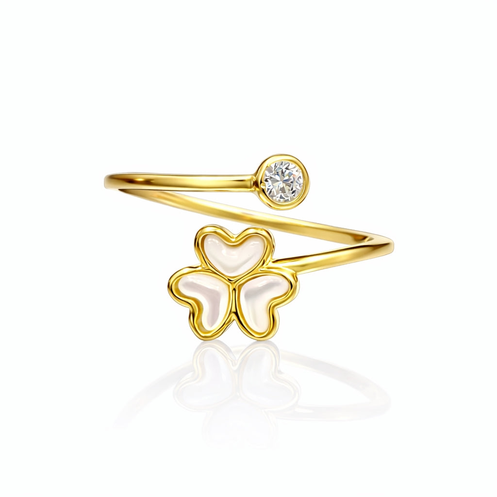 Gold plated silver ring for women