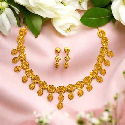 Gold plated Turkish necklace set 