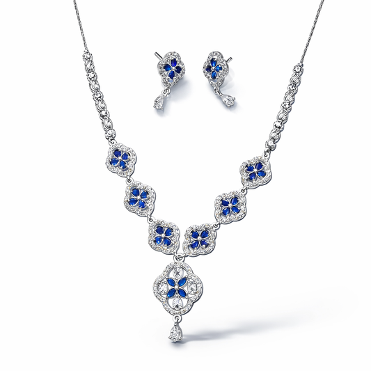 Silver short necklace