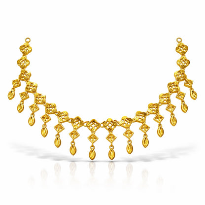 Jauhré 24k Gold Plated Turkish Necklace Set for Women
