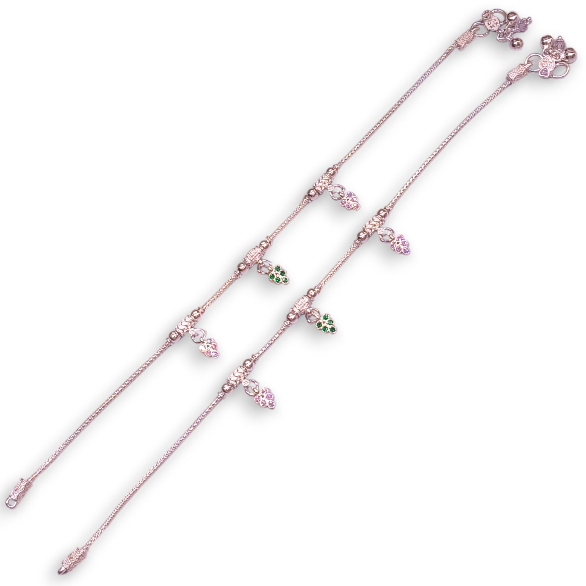 Silver anklets for daily wear - jauhari jewellers