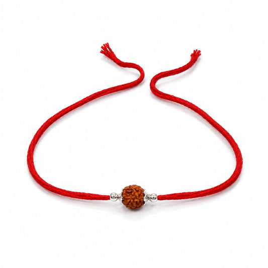 925 silver rudraksha rakhi for brother