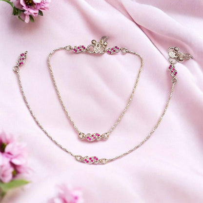 Light weight silver anklets