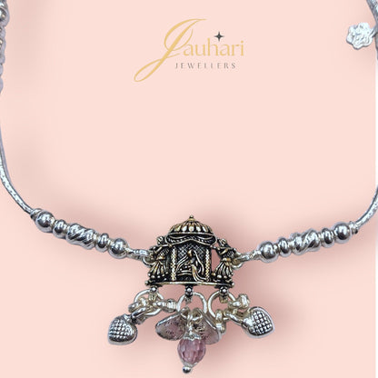 Adjustable Oxidised Payal - Jauhari Jewellers