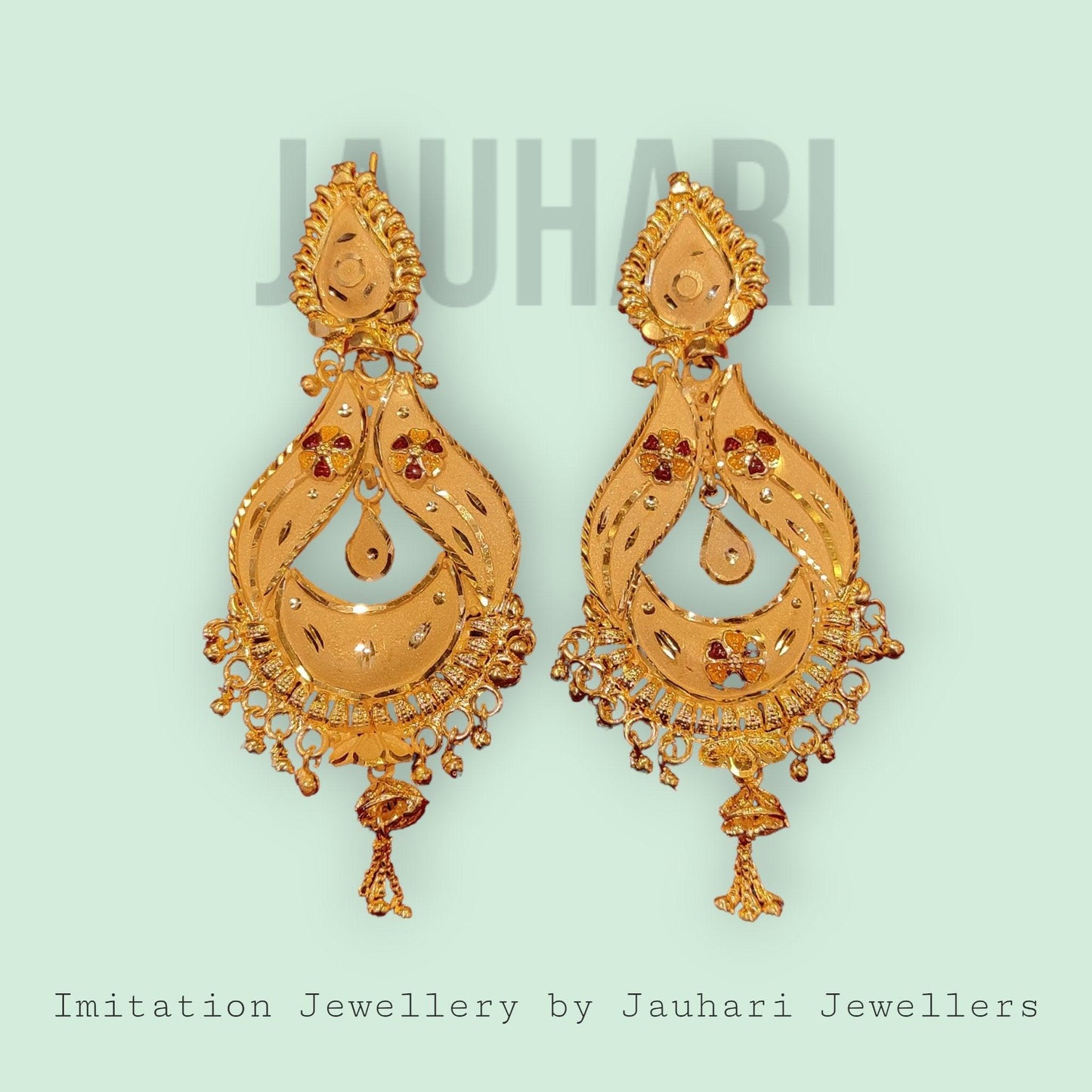 One Gram Gold Earrings - Jauhari Jewellers