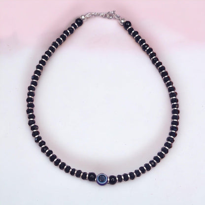 Silver Evil Eye Anklets - Jauhari Jewellers